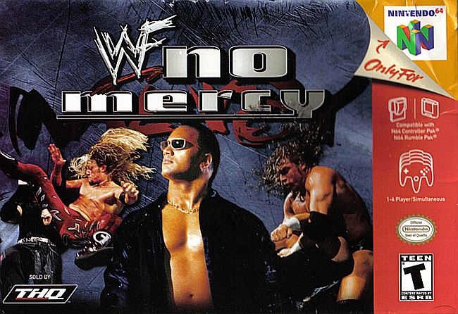 WWF No Mercy box art for Nintendo 64